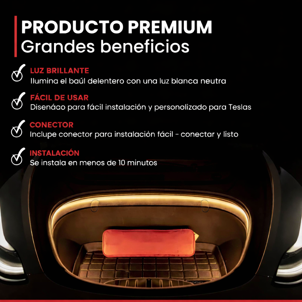 Iluminación LED Frontal para Tesla Model 3 y Model Y